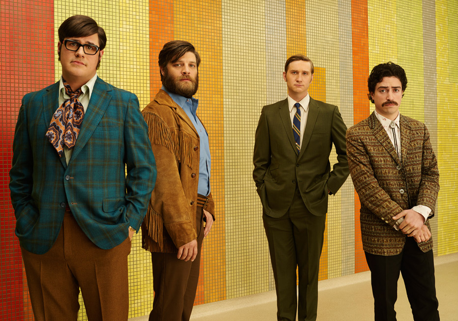 Rich Sommer, Jay R. Ferguson, Aaron Staton y Ben Feldman en Mad Men de AMC