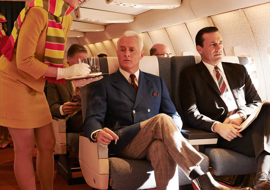 John Slattery y Jon Hamm en Mad Men de AMC