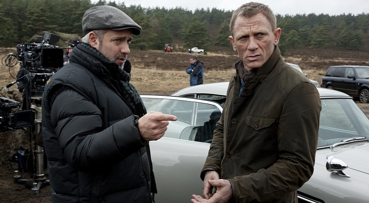 Sam Mendes y Daniel Craig rodando la última película de James Bond