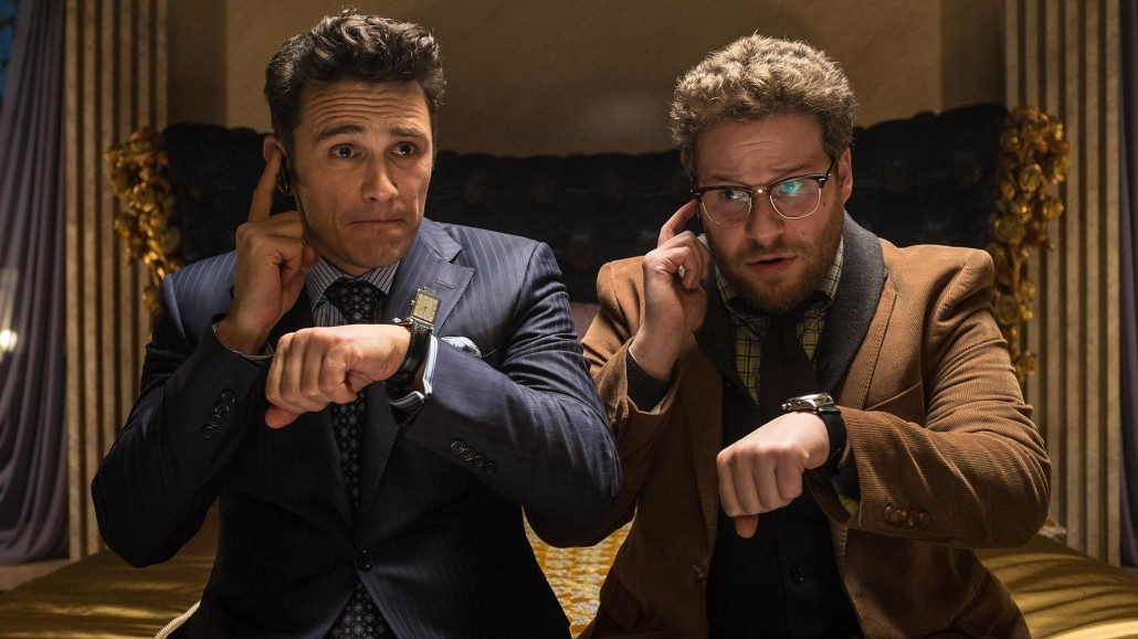 Imagen promocional de The Interview con James Franco y Seth Rogen, otra de las cintas nominadas a los Razzies 2014. Los Premios Razzie ha anunciado los nominados a los premios Razzie de 2014, entre los principales nominados están 'Transformers: Age of Extinction’, ‘A Million Ways to Die’ y ‘Sex Tape’. Los Premios Razzies 2014 han revelado sus nominados, entre los principales están Transformers: Age of Extinction’, ‘A Million Ways to Die’, ‘Sex Tape’, ‘Saving Christmas de Kirk Cameron', ‘Noah' y 'Left Behind' de Nicolas Cage.