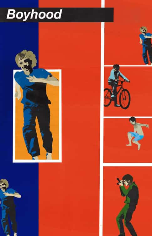 Poster de recreado en Arte Pop para la entrega de Premios Oscar. Un grupo de artistas recreo postersde cintas nominadas al Premio Oscar en Arte Pop. Boyhood es dirigida por Richard Linklater y estelarizada por Ellar Coltrane, Patricia Arquette e Ethan Hawke.