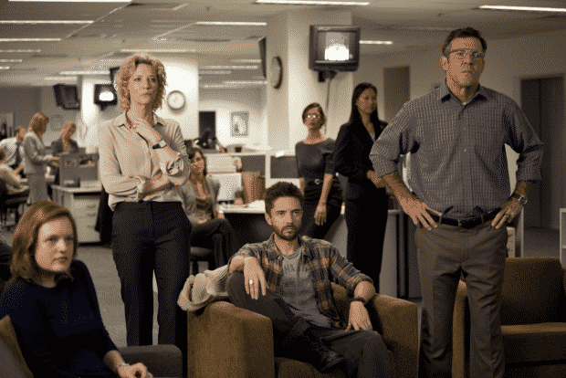 Elisabeth Moss, Cate Blanchett, Topher Grace y Dennis Quaid en 'Conspiración y Poder' (Truth). © 2015 - Sony Pictures Classics