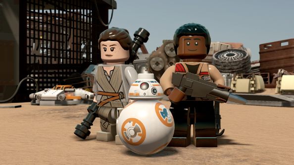Rey, Finn y BB-8 en Lego Star Wars: The Force Awakens