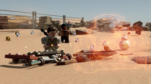 Las versiones en Lego Star Wars: The Force Awakens de Rinn y Rey