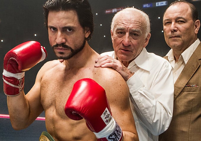 Hands Of Stone con Robert De Niro yEdgar Ramirez , basada en la vida de Roberto Duran "Manos de Piedra"