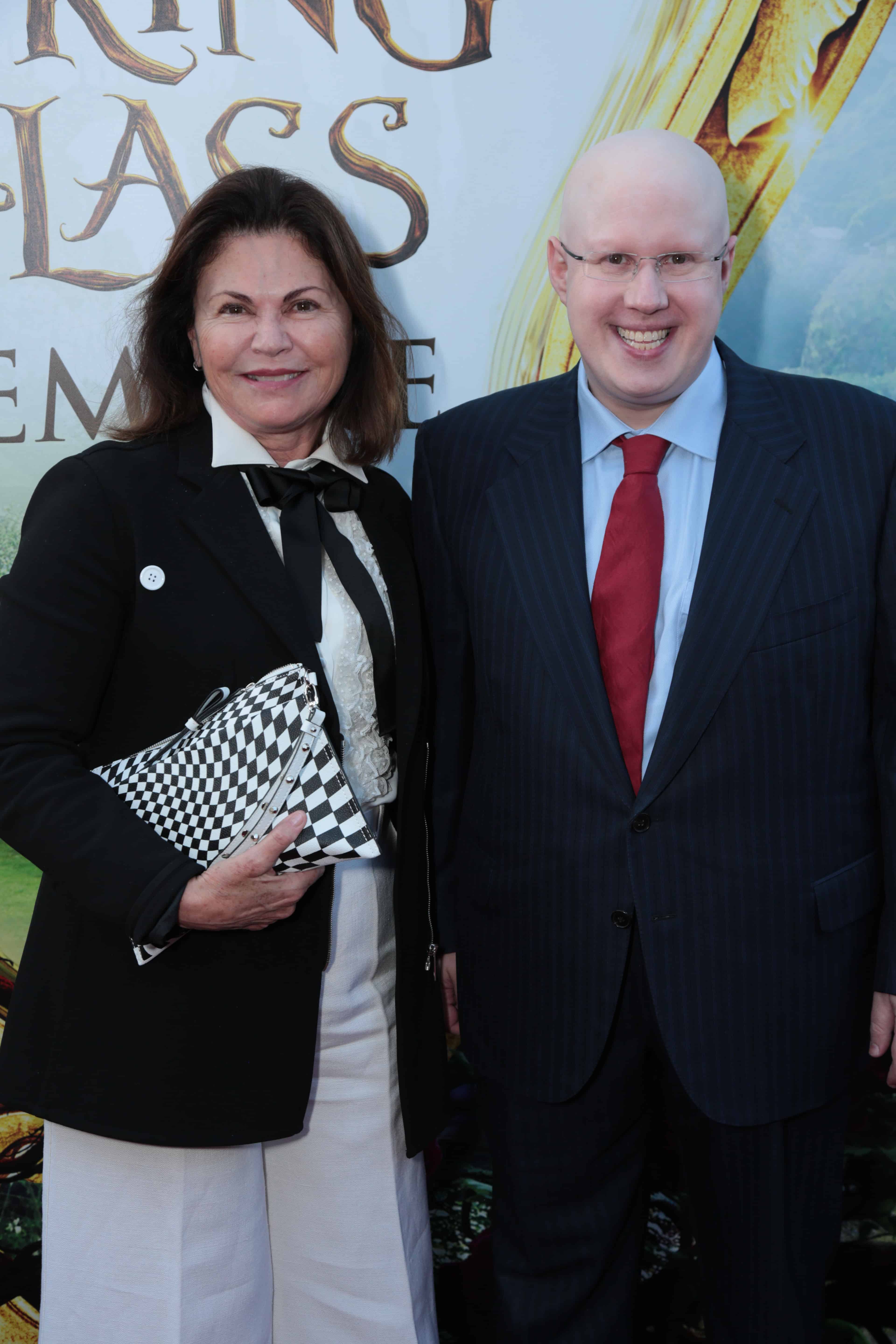Colleen Atwood and Matt Lucas pose together at The US Premiere of Disney's "Alice Through the Looking Glass" at the El Capitan Theater in Los Angeles, CA on Monday, May 23, 2016. (Photo: Alex J. Berliner/ABImages)