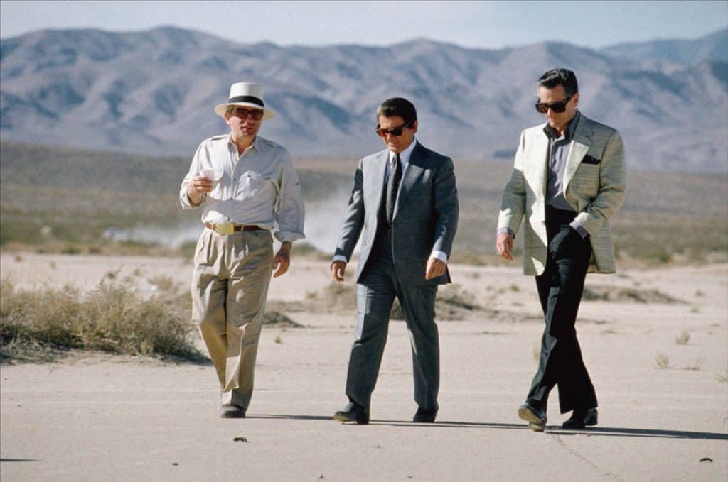 Martin Scorsese, Joe Pesci y Robert De Niro en el set de filmación de 'Casino' en 1995.