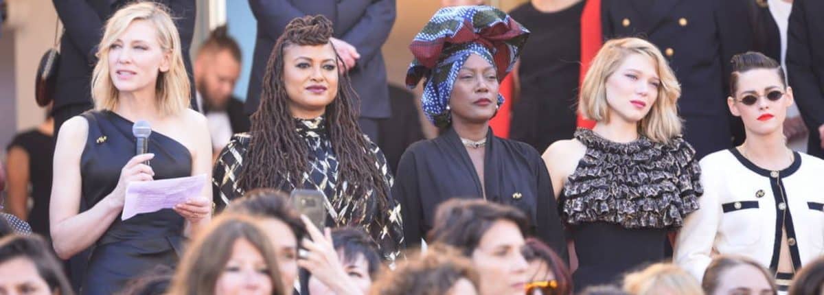82 mujeres lideran protesta histórica en alfombra roja de Cannes 2018