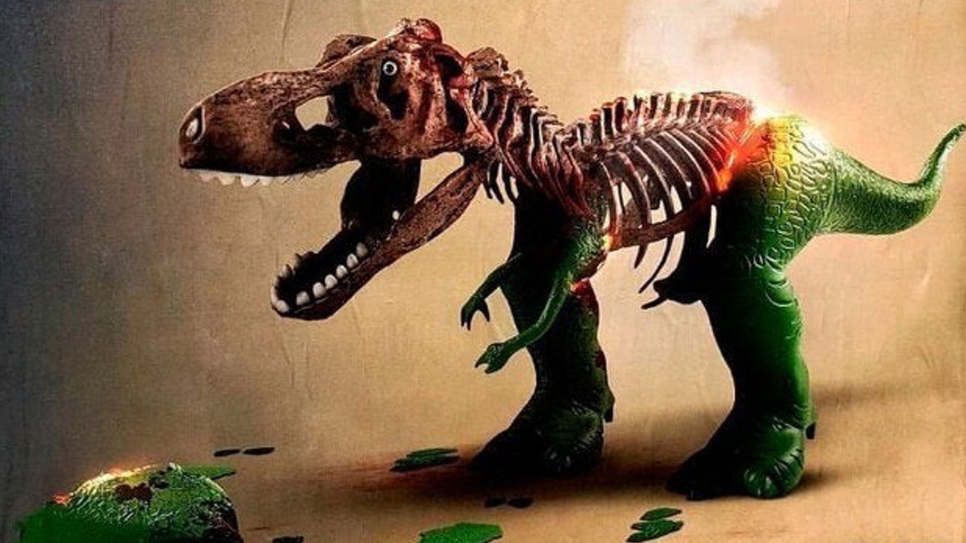 Chucky prende fuego a Rex de Toy Story 4 de Disney y Pixar