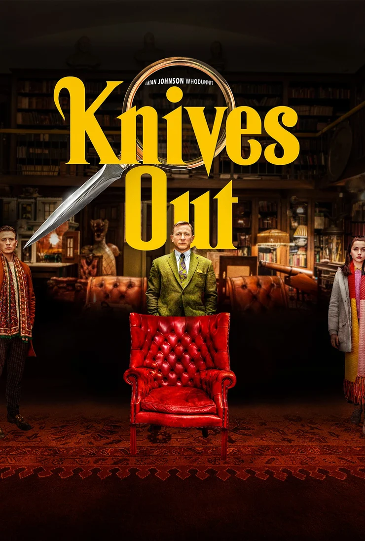 Knives Out practica el distanciamiento social en póster