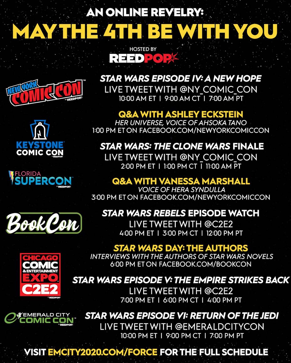 La saga Star Wars celebrará convención virtual el 4 de mayo