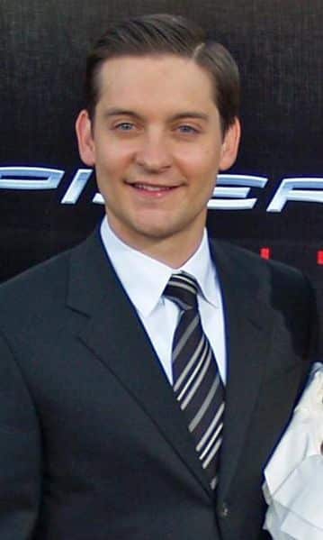 Tobey Maguire en la presentación de Spiderman