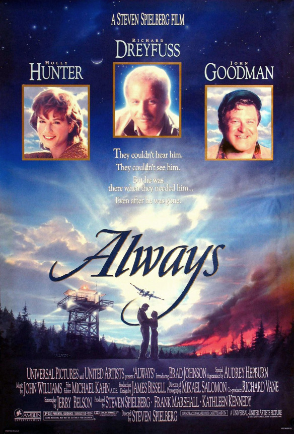 Audrey Hepburn, Always (1989, Steven Spielberg) starring Holly Hunter, Richard Dreyfuss and John Goodman