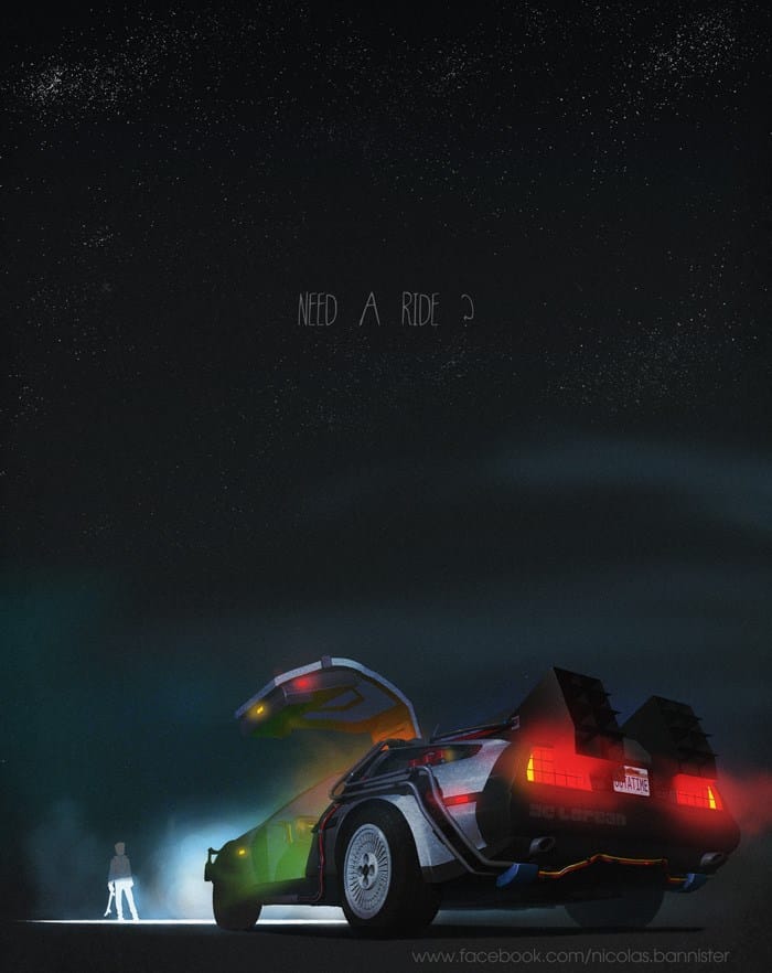 Vehículo: DeLorian Serie/Película: Volver al Futuro Saga. Recreado por Nicolas Bannister.
