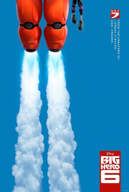 Poster oficial de Big Hero 6, cinta animada de Marvel y Disney Animation Studios.