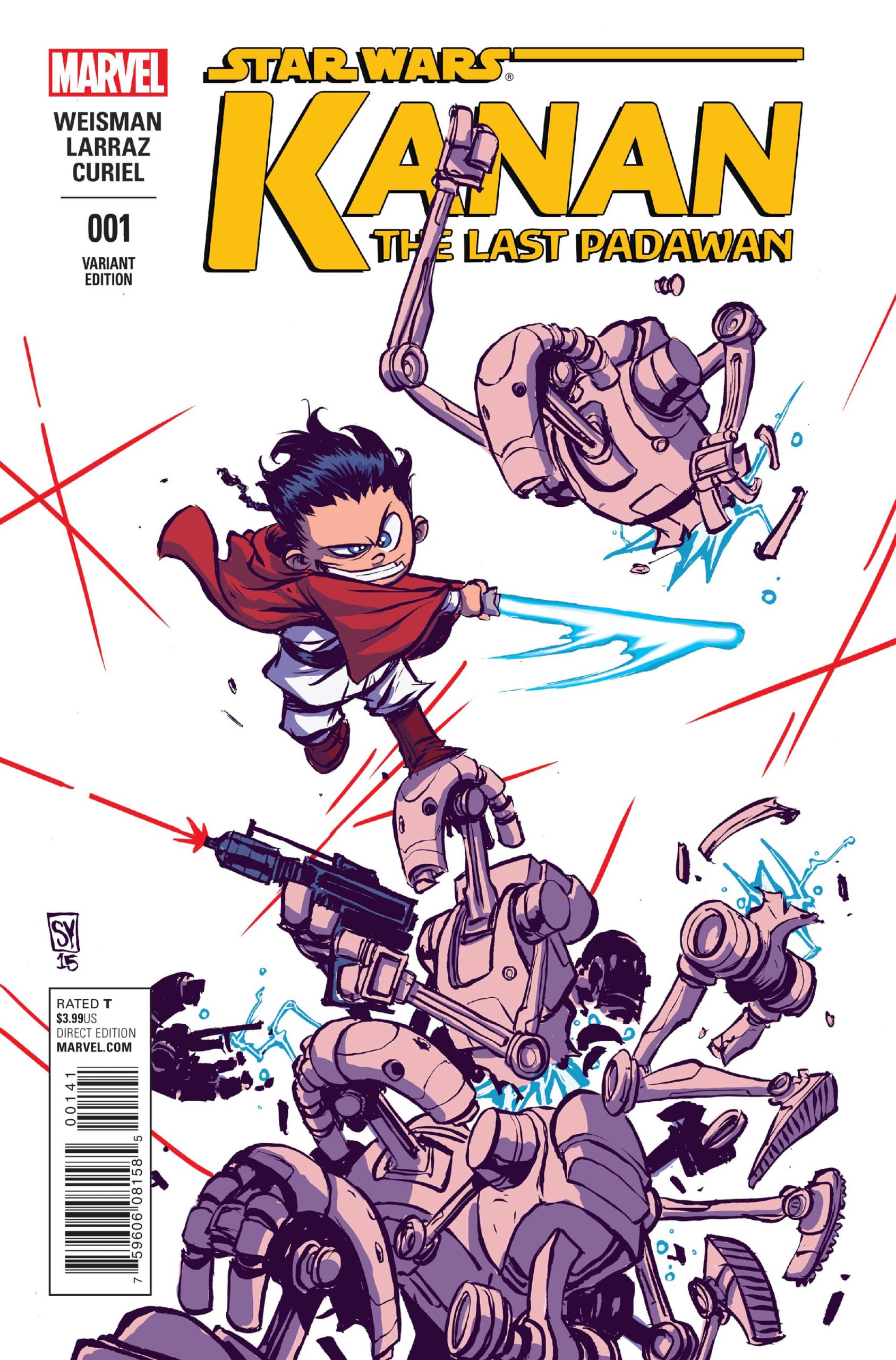 Kanan the last padawan Postada variante Skottie Young 