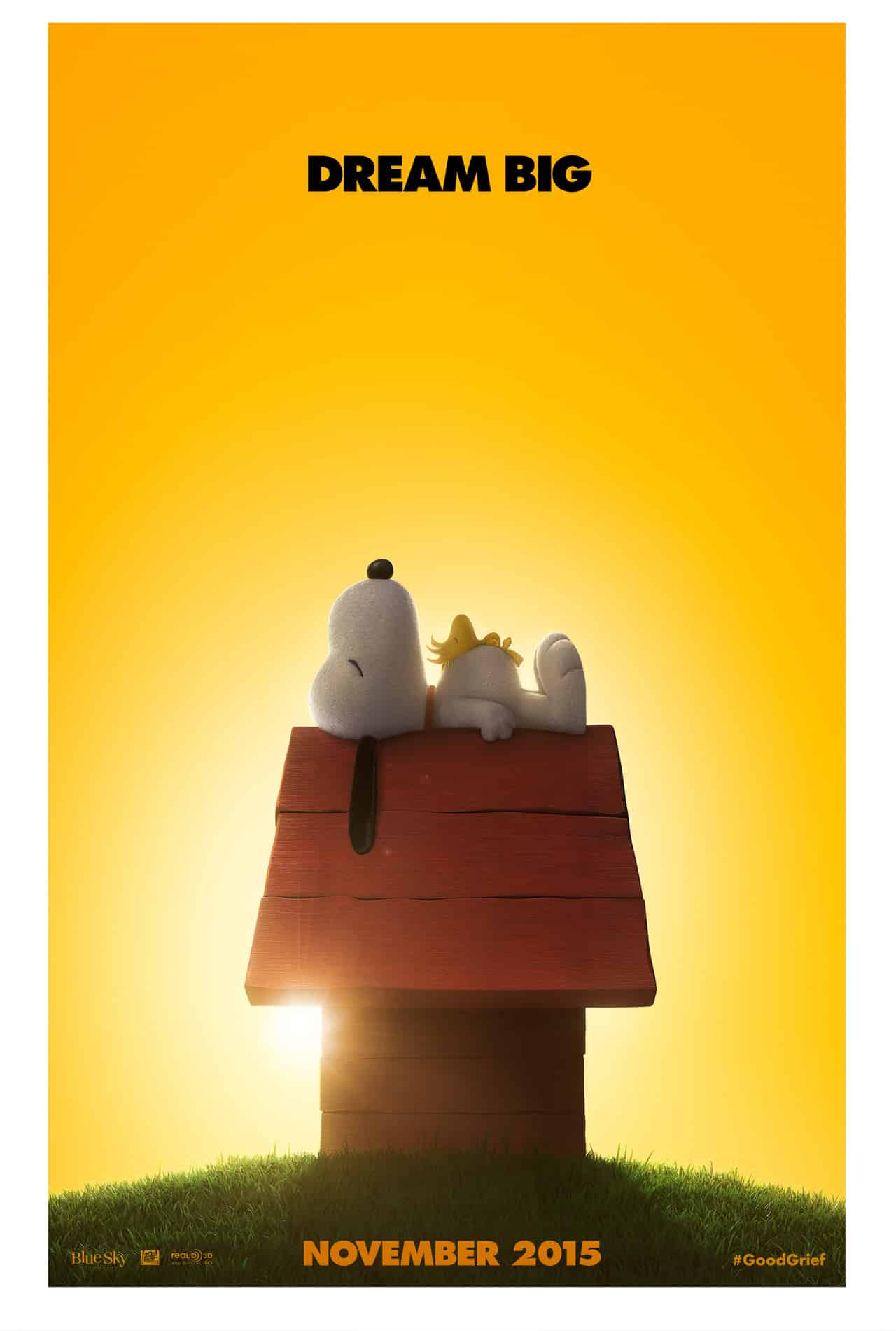 Poster promocional de Peanuts con Snoopy y Woodstock basado en las tiras de Charles Schulz. 20th Century Fox nos ha presentado las primeras imagenes de Peanuts con los personajes clásicos de Schulz. The Peanuts Movie llegará el 6 de Noviembre de 2015, dirigida por Steve Martino y escrita por Bryan Schulz, Craig Schulz y Cornelius Uliano basado en las tiras de comic de Charles M. Schulz. 