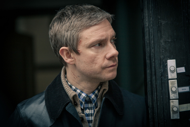 Imagen de Sherlock y su tercera temporada para la BBC. Con una de sus estrellas: Martin Freeman.