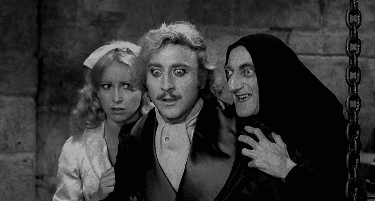 Teri-Garr-Gene-Wilder-y-Marty-Feldman-en-Young-Frankenstein