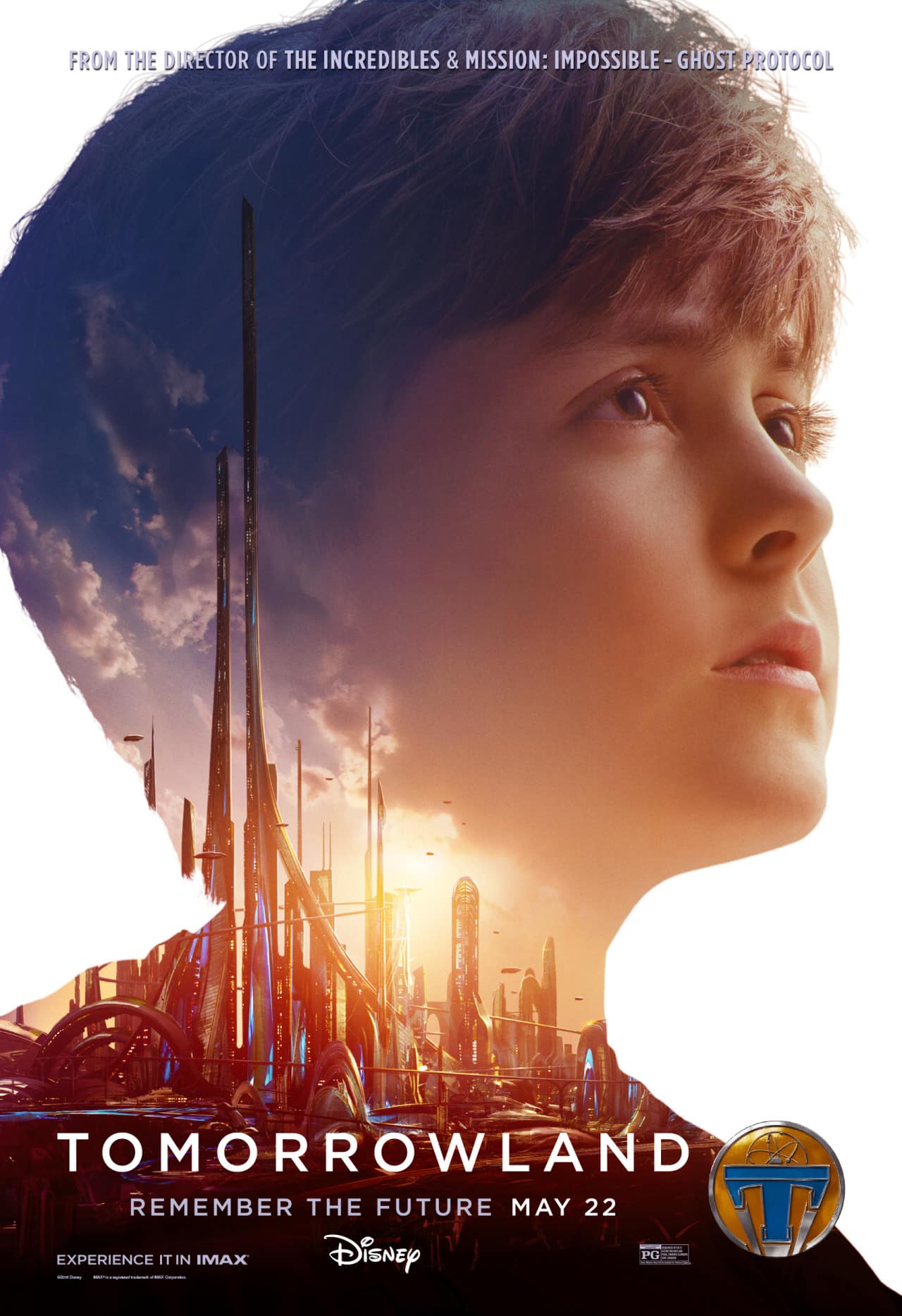 Nuevo poster promocinal de Tomorrowland, nueva cinta de Brad Bird para Disney. Disney junto a Brad Bird nos presenta el 3er trailer de Tomorrowland junto con una gran cantidad de posters con los personajes estelares. Tomorrowland es dirigida por Brad Bird, escrit por Bird, Damon Lindelof y Jeff Jensen y estelarizada por George Clooney, Britt Robertson, Judy Greer, Kathryn Hahn, Hugh Laurie, Tim McGraw, Lochlyn Munro, Pierce Gagnon, Keegan-Michael Key y Chris Bauer.