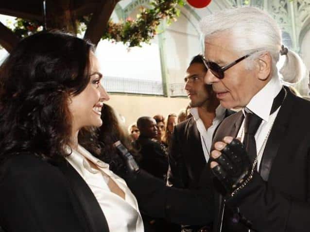 Ana de la Reguera platicó con el diseñador Karl Lagarfeld