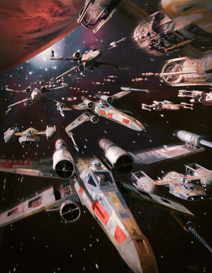 Commence The Attack X-Wings and Y-Wings head out from Yavin 4 to assault the first Death Star!!