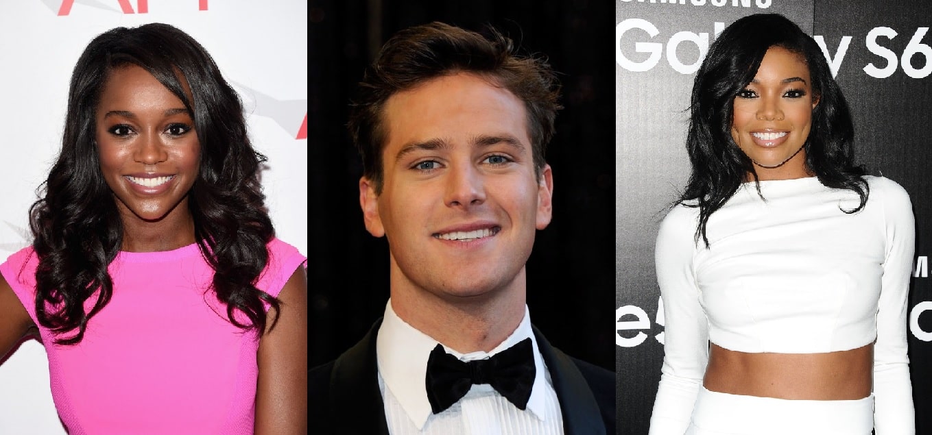 Aja Naomi King, Armie Hammer y Gabrielle Union, son parte del elenco de 'Birth of a Nation'.