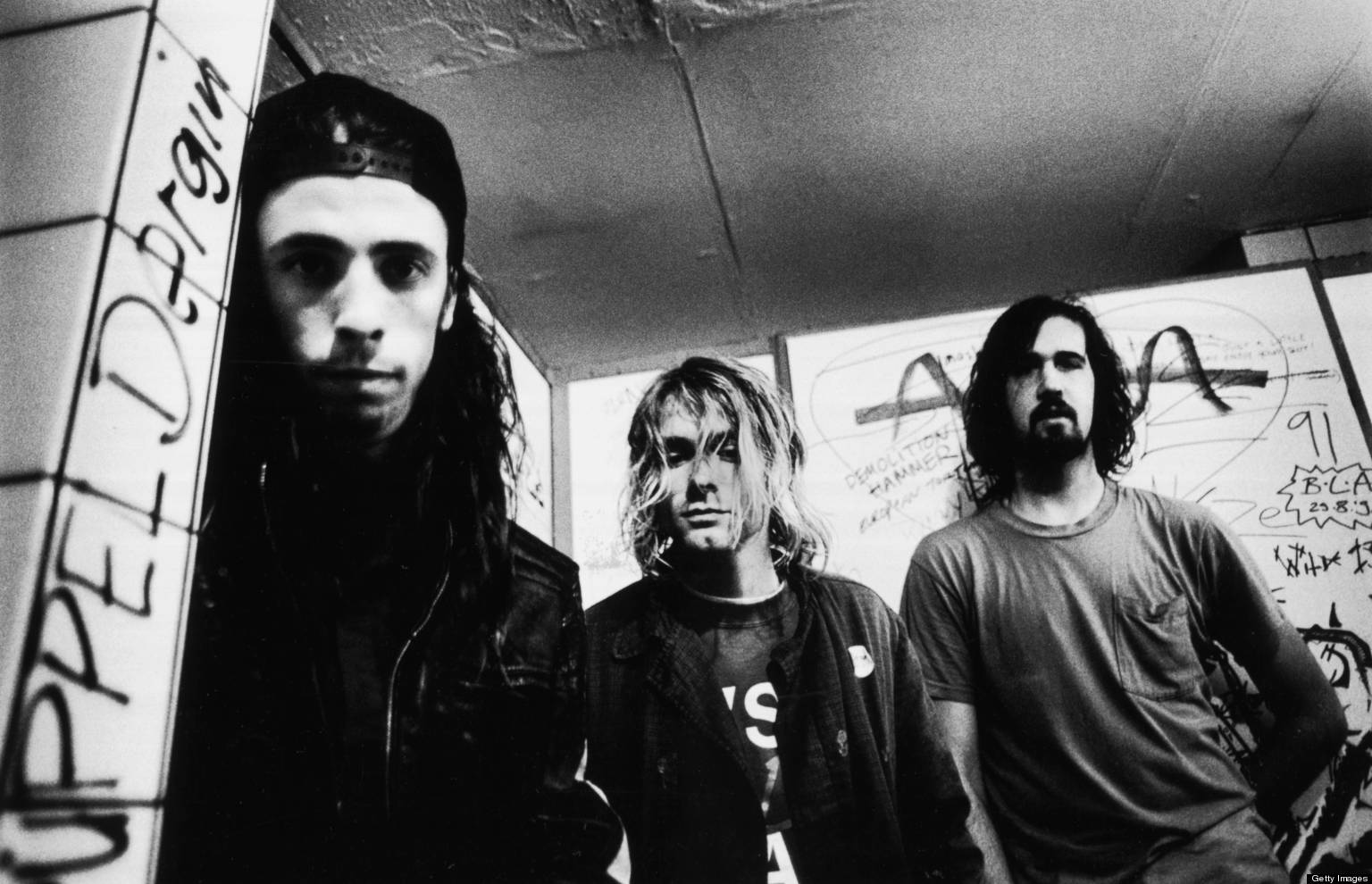 Dave Grohl, Kurt Cobain y Krist Novocelic, 'Nirvana'.