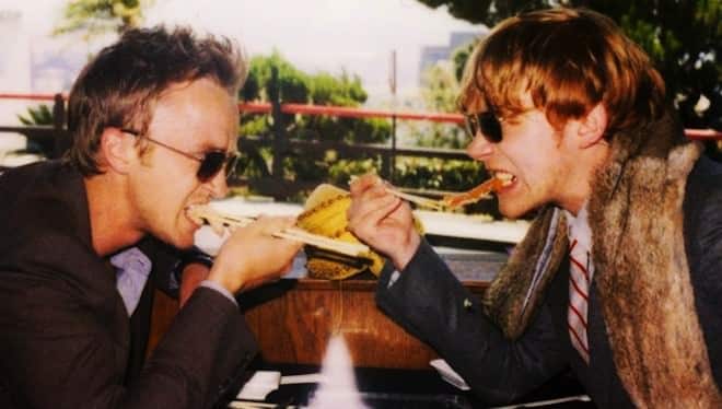 Tom Felton y Rupert Grint