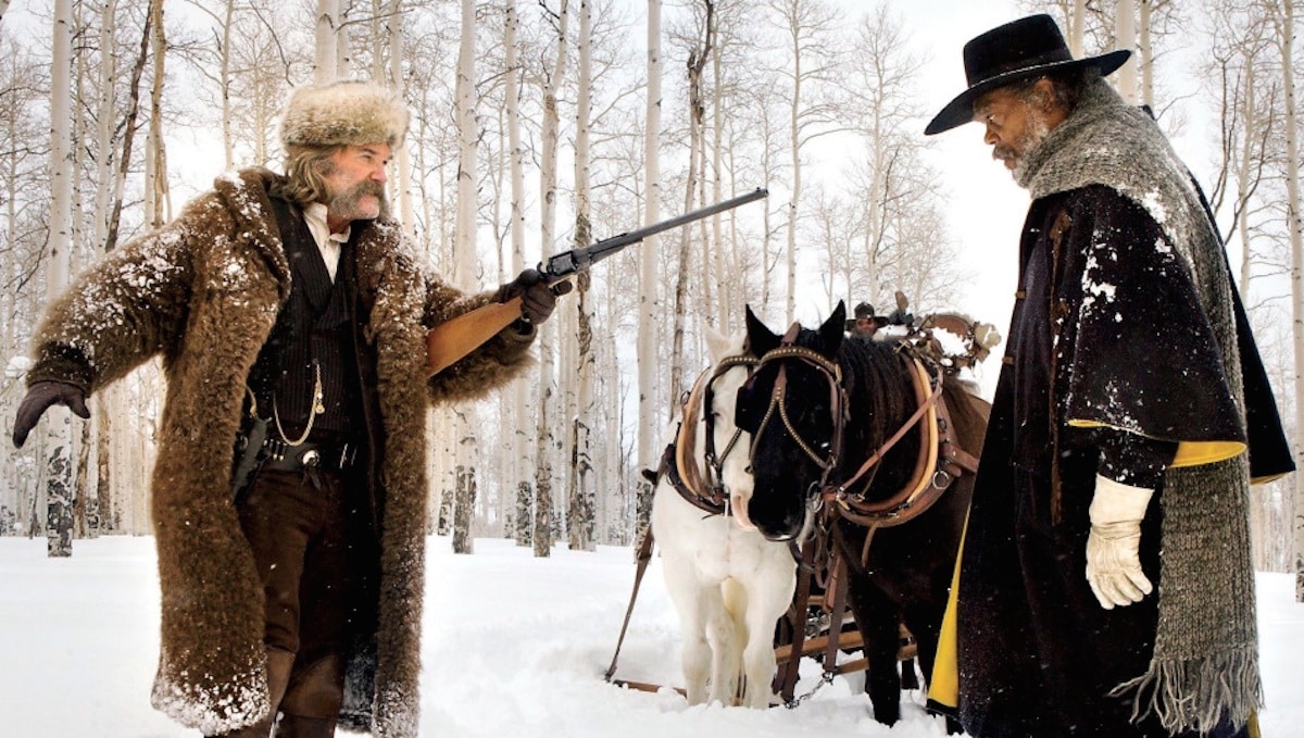 Kurt Russell y Samuel L. Jackson en 'The Hateful Eight', la octava producción del cineasta Quentin Tarantino. © 2015 - The Weinstein Company