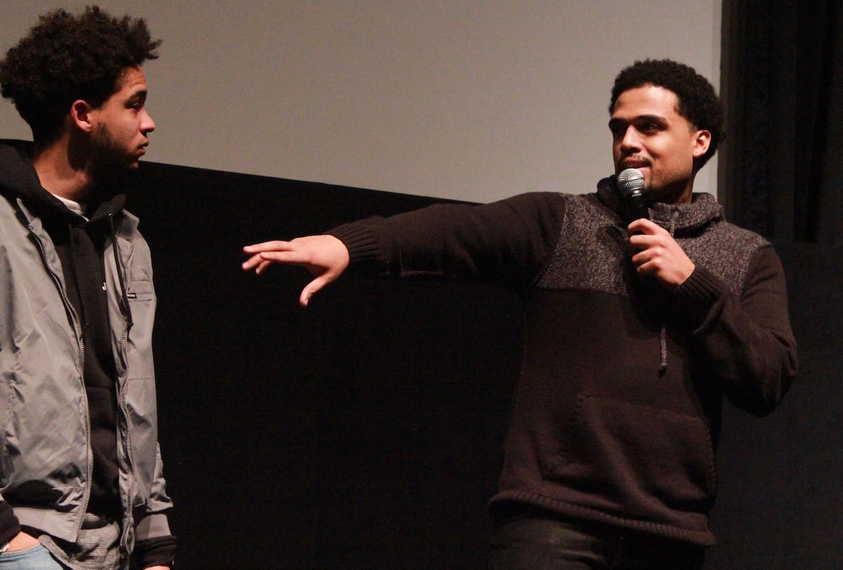 Jorge Lendeborg Jr. t Steven Caple Jr. en la premiere de "The Land" en la más reciente edición del Sundance Film Festival