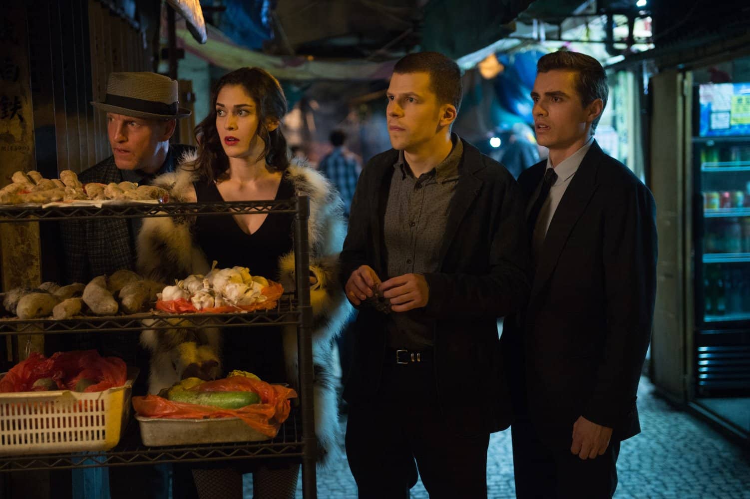 Woody Harrelson, Lizzy Caplan. Jesse Eisenberg y Dave Franco son los Cuatro Jinetes en Los Ilusionistas 2 (Now You See Me 2).