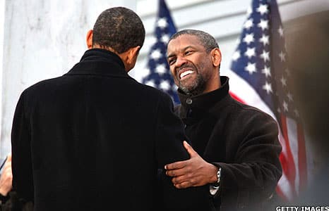 Denzel Washington y Barack Obama