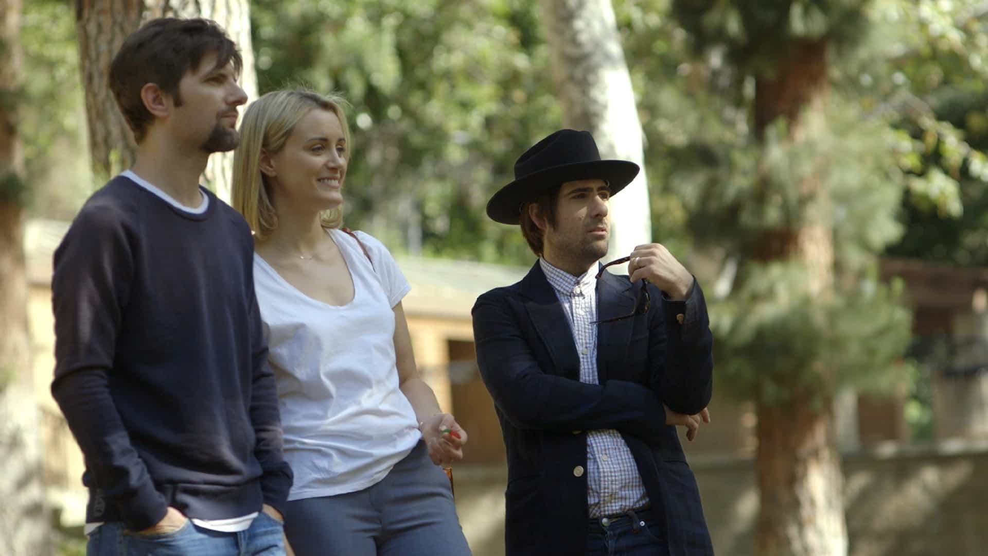 Adam Scott, Taylor Schilling y Jason Schwartzman en 'The Overnight' del director y guionista Patrick Brice.