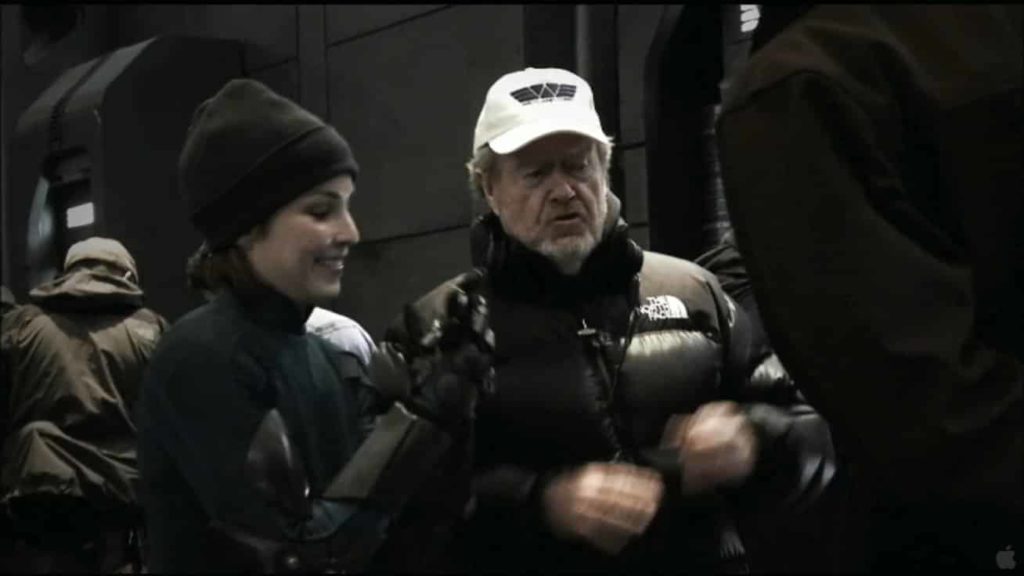 Ridley Scott rodando "Prometheus"