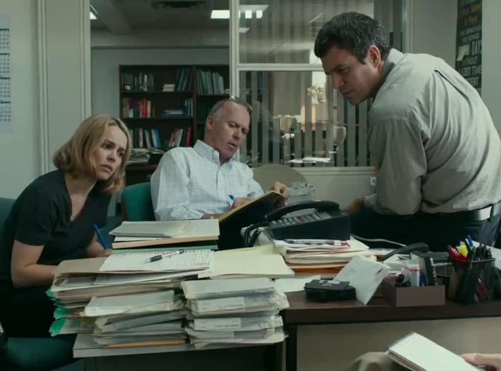 Rachel McAdams, Michael Keaton y Mark Ruffalo protagonizan la cinta 'Spotlight'. © 2015 - Open Road Films