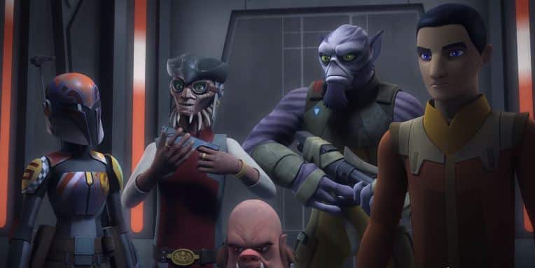 Our very fisrt look at season 3 of Star Wars rebels took place in the star wars show