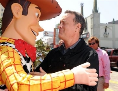 Woody y Tom Hanks. Foto: AP/Katy Winn