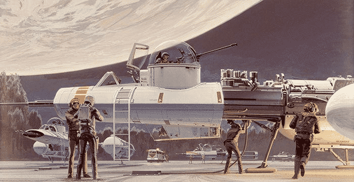 Los conceptos de Ralph McQuarrie para la base de la Alianza Rebelde en Yavin