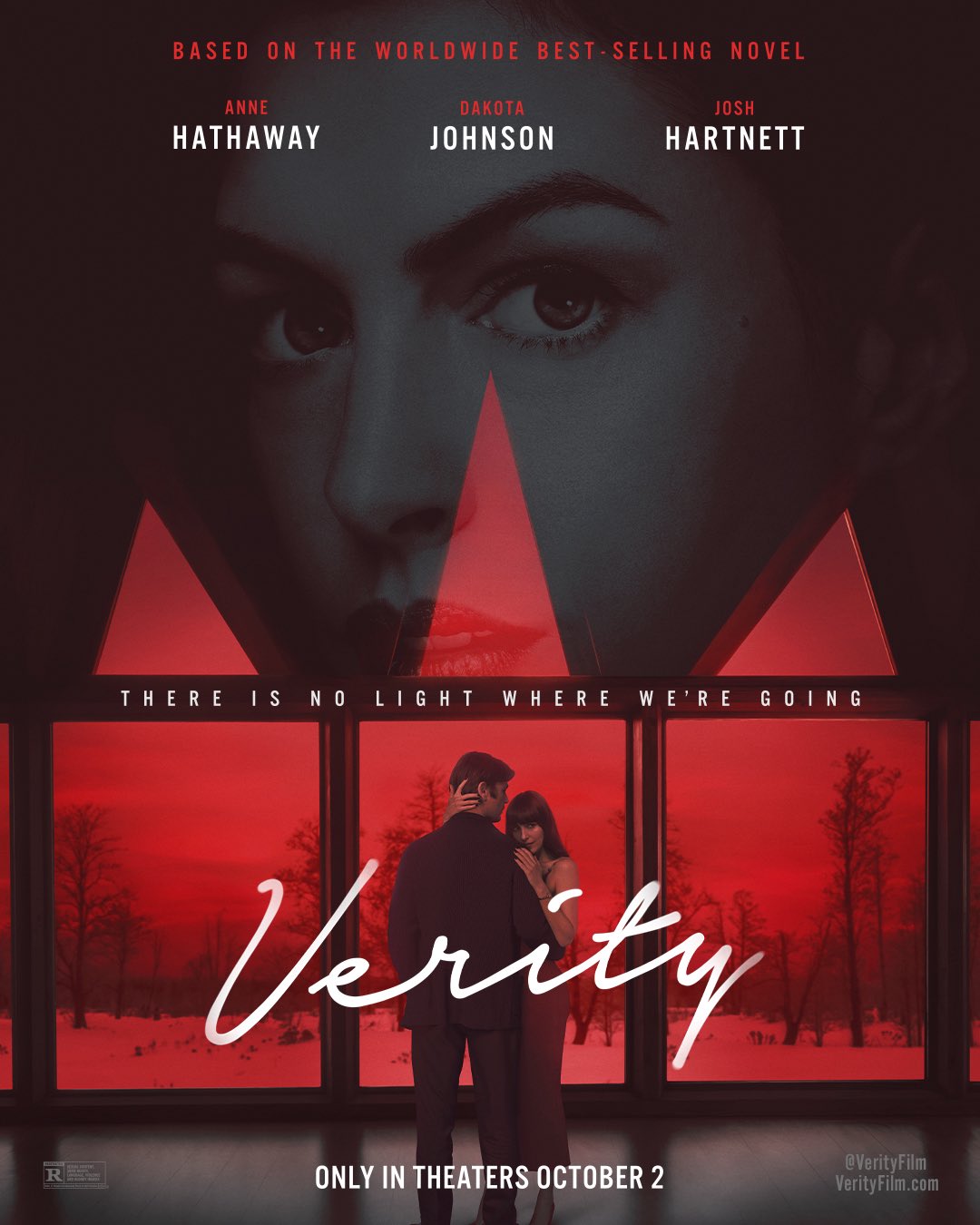 Verity 2026 movie starring Anne Hathaway, Dakota Johnson, and Josh Hartnett